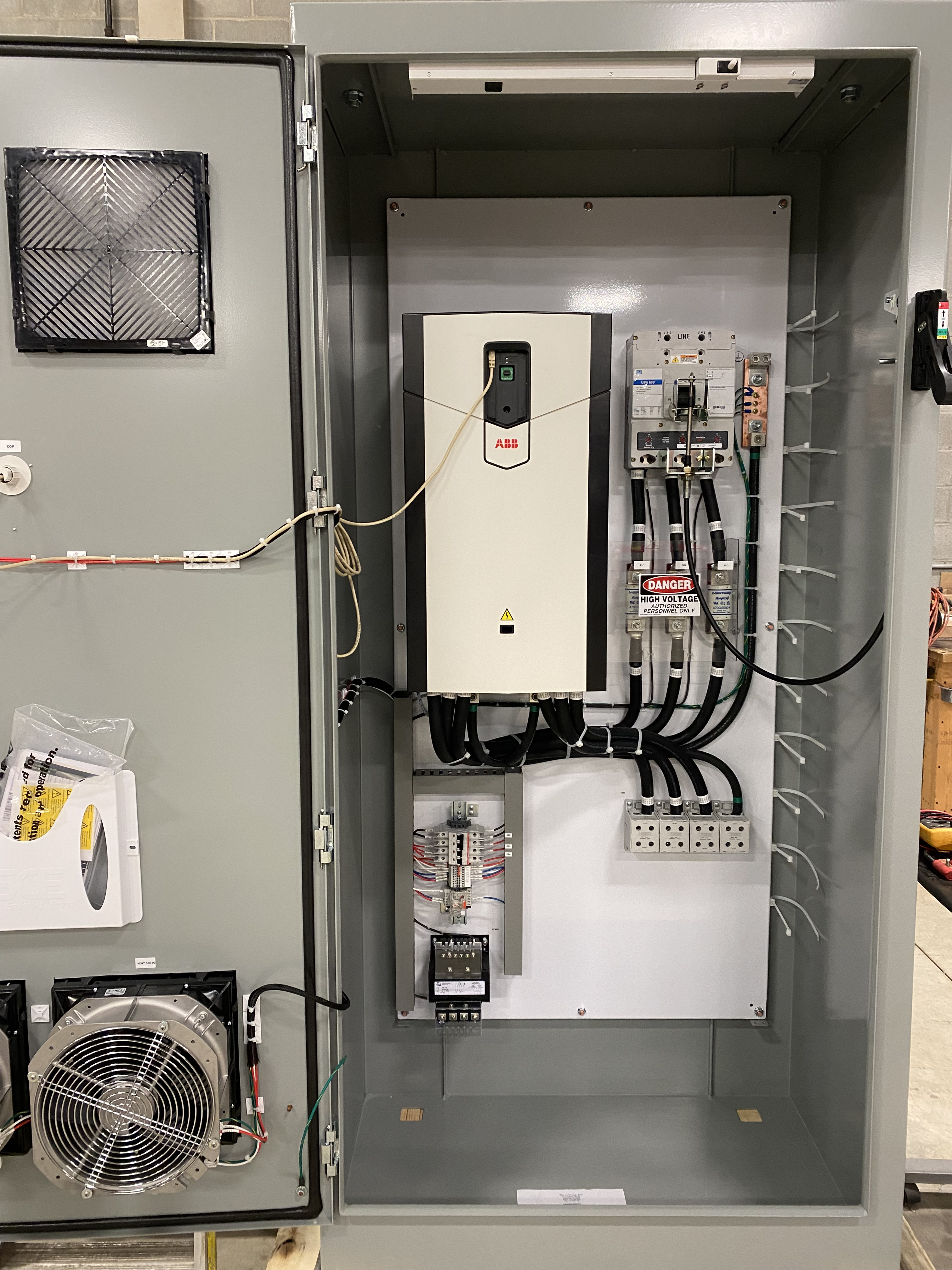 ABB VFD Drive Panel Interior